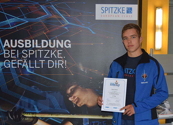 SPITZKE-Azubi holt 2. Platz beim Landeswettbewerb „Jugend schweißt“